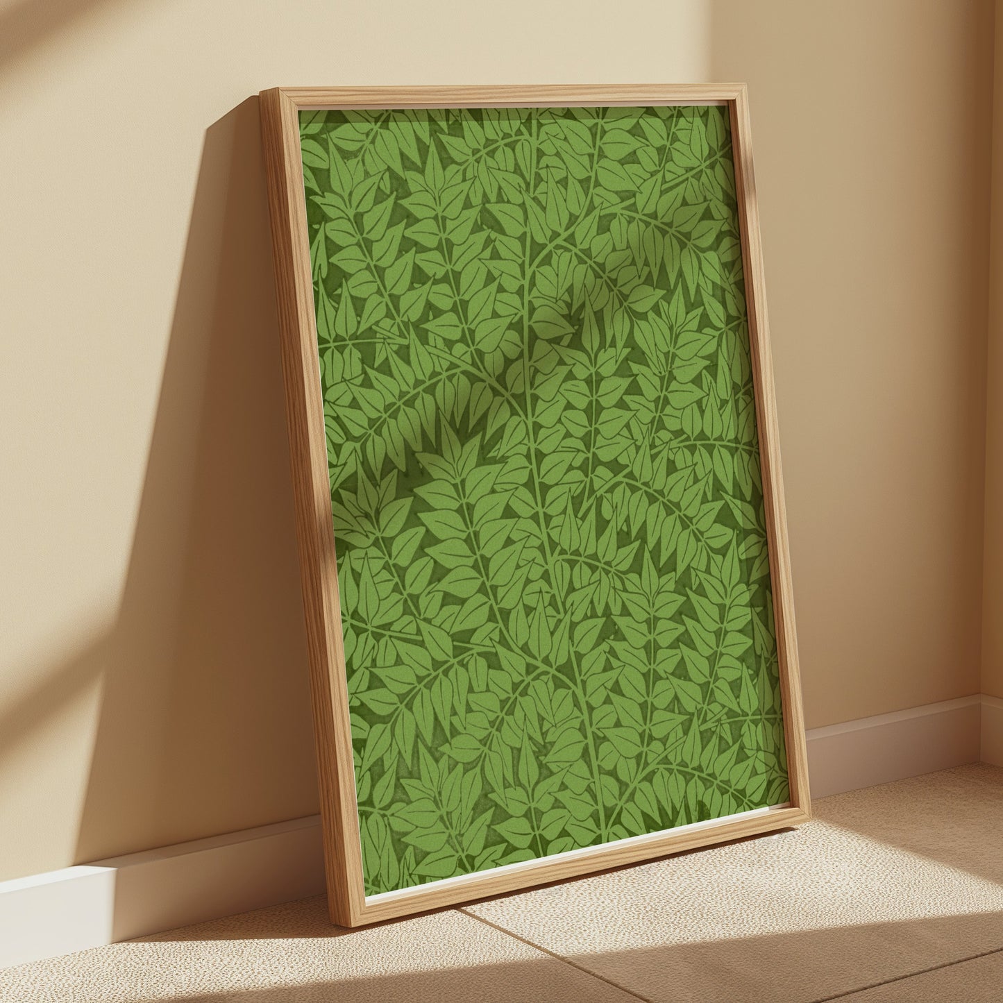 Premium Poster of William Morris Classic Green Botanical Leaf Print Posters