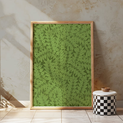 Premium Poster of William Morris Classic Green Botanical Leaf Print Posters