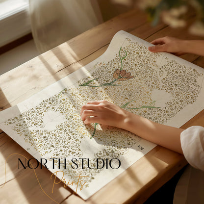 Premium Poster of William Morris Floral Art Nouveau Design Posters