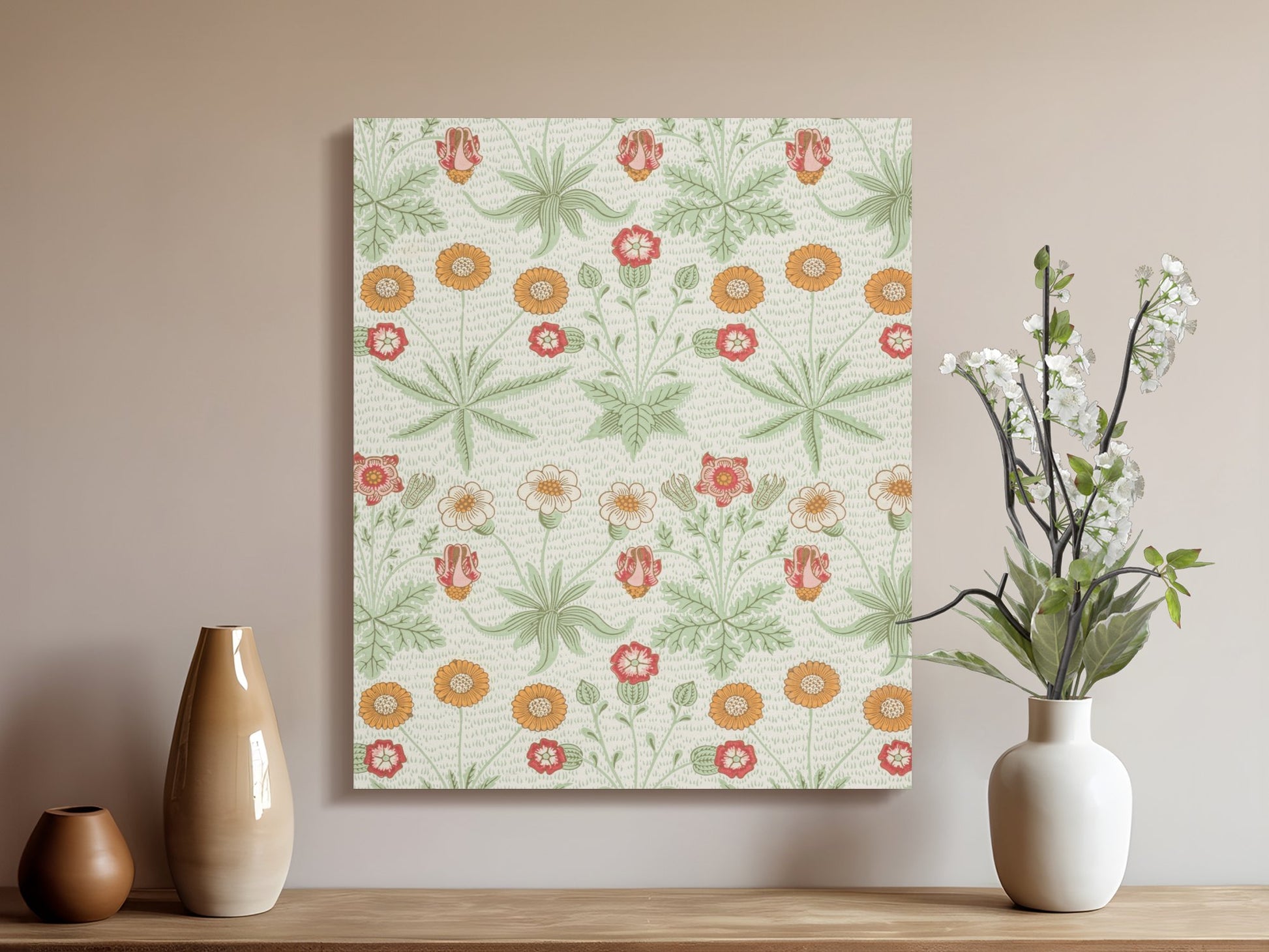 Premium Poster of William Morris Floral Design Art Canvas Wraps