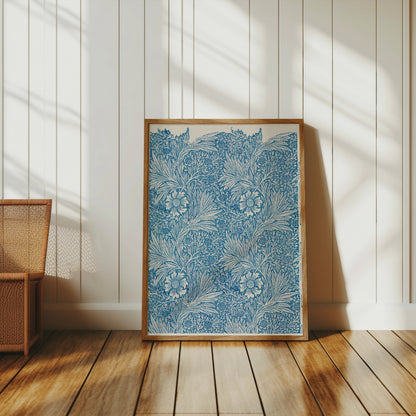 Premium Poster of William Morris Floral Design Blue Detailed Posters