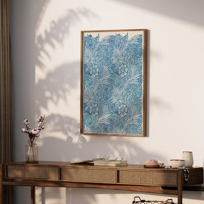 Premium Poster of William Morris Floral Design Blue Detailed Posters
