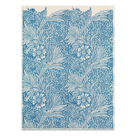 Premium Poster of William Morris Floral Design Blue Detailed Posters