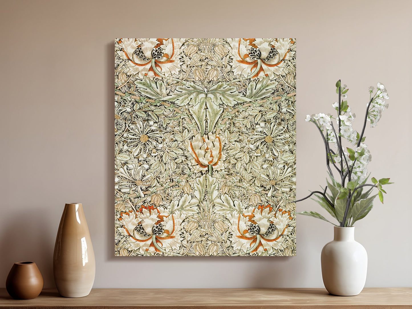 Premium Poster of William Morris Floral Design Vintage Canvas Wraps