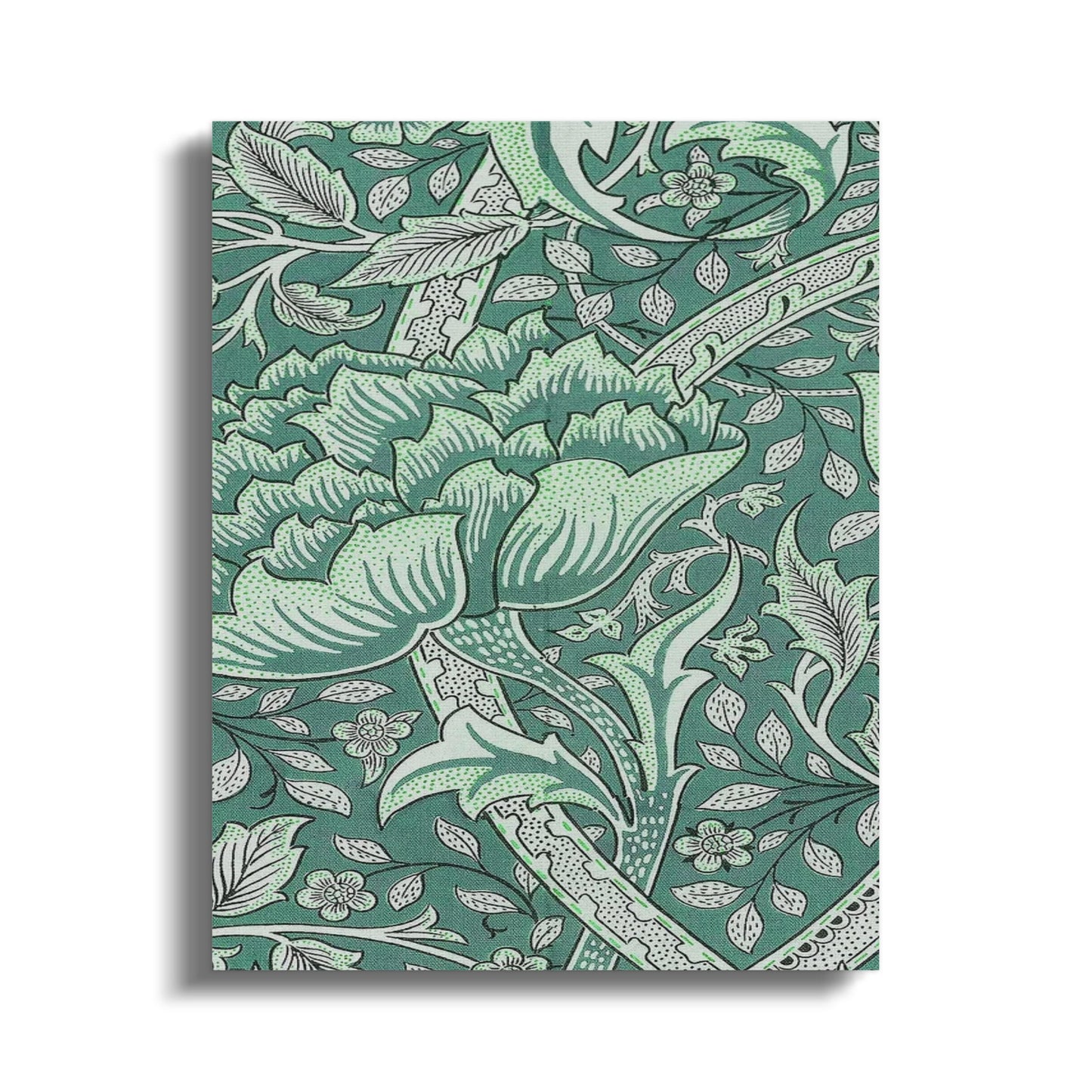 Premium Poster of William Morris Floral Garden Green Leaves Canvas Wraps