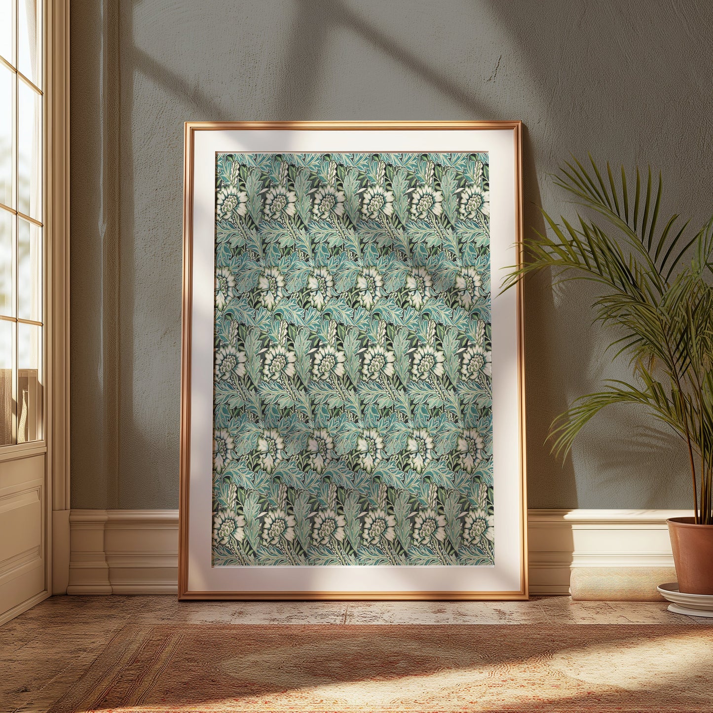 Premium Poster of William Morris Floral Leaves Pattern Art Posters