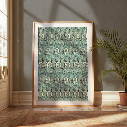 Premium Poster of William Morris Floral Leaves Pattern Art Posters