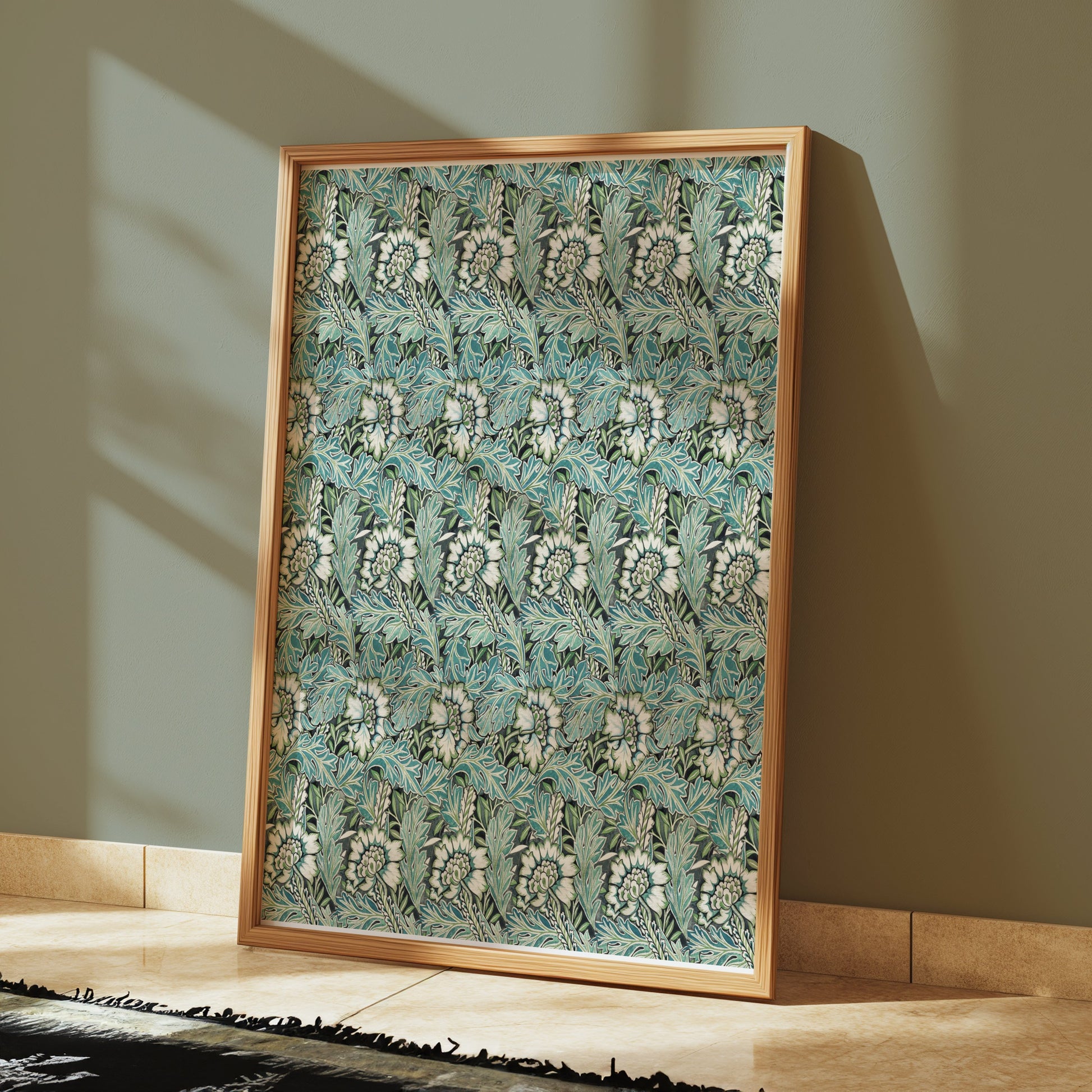 Premium Poster of William Morris Floral Leaves Pattern Art Posters