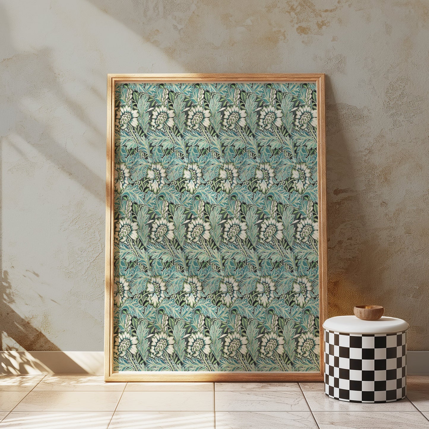 Premium Poster of William Morris Floral Leaves Pattern Art Posters