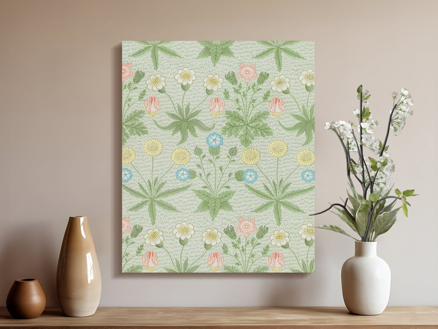 Premium Poster of William Morris Floral Pattern Decor Canvas Wraps