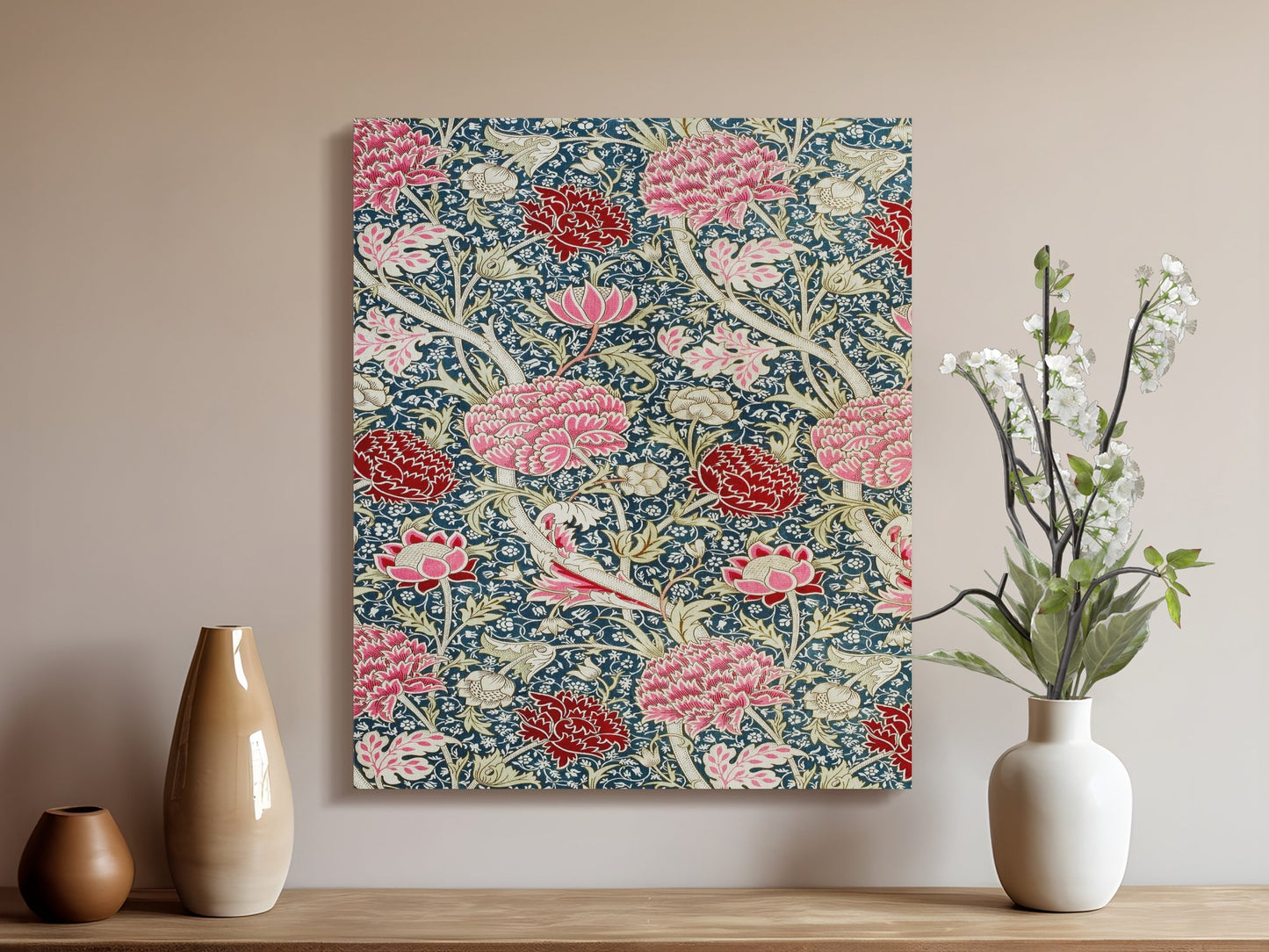 Premium Poster of William Morris Floral Pattern Decorative Canvas Wraps