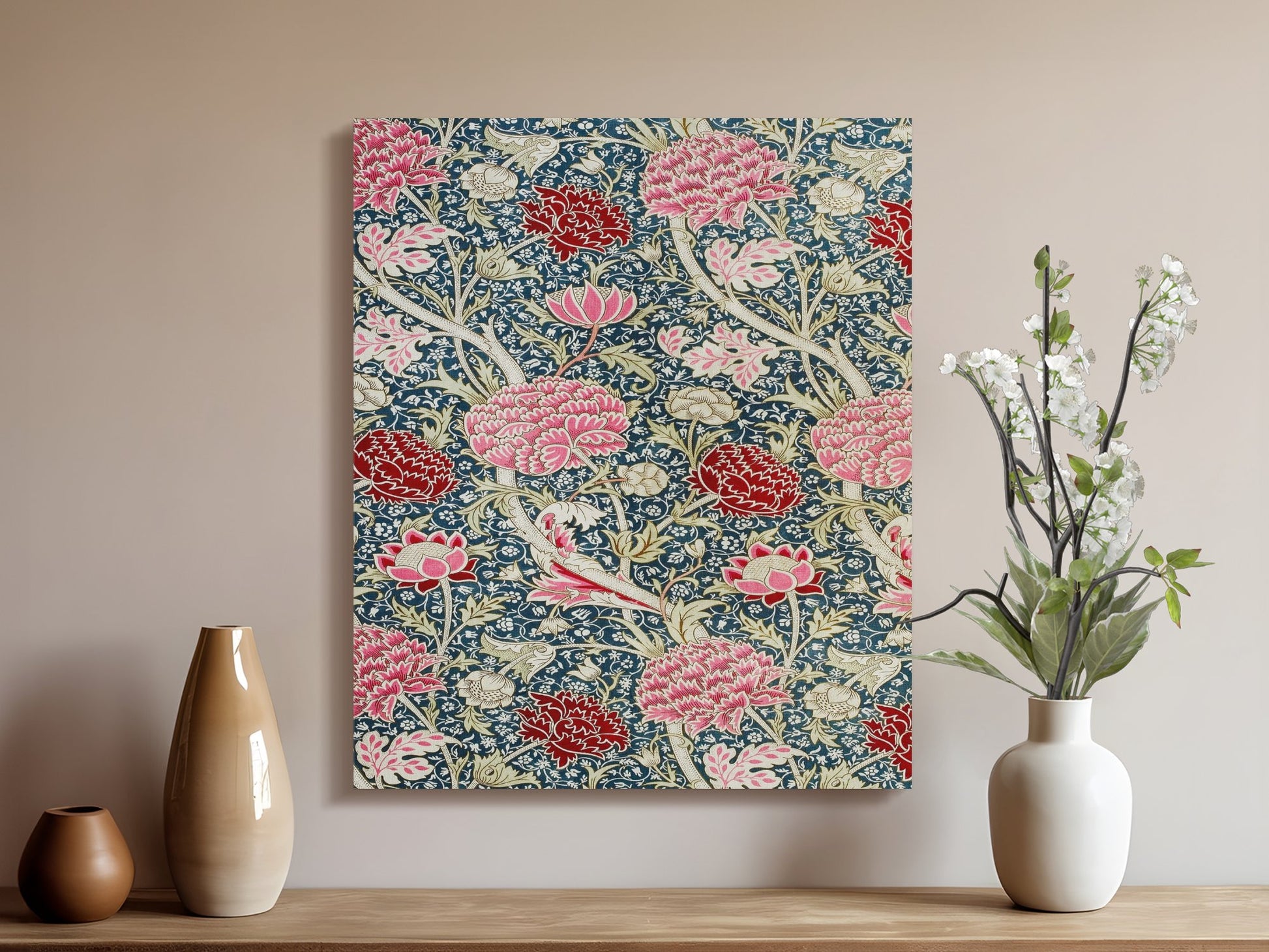 Premium Poster of William Morris Floral Pattern Decorative Canvas Wraps