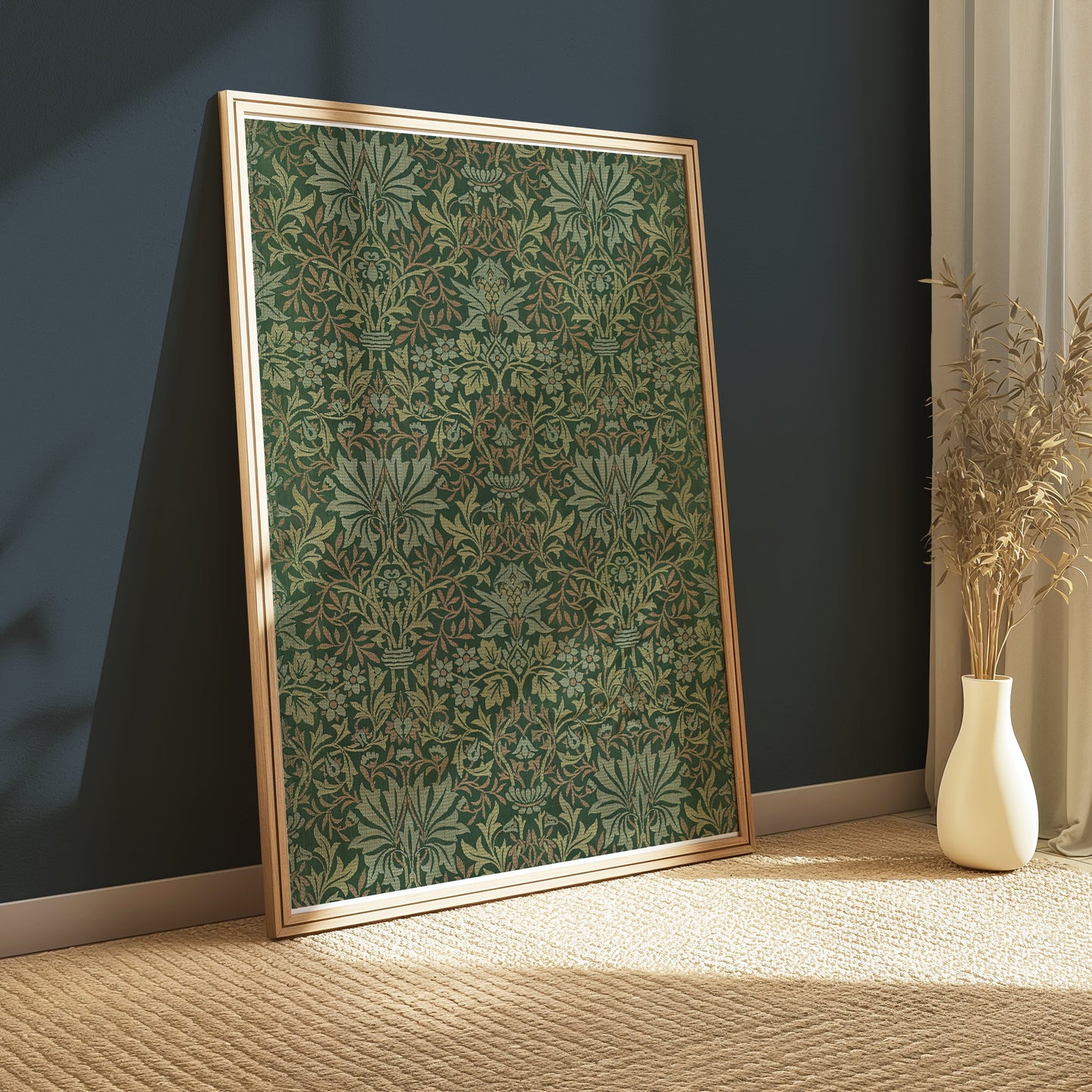 Premium Poster of William Morris Intricate Green Pattern Art Posters