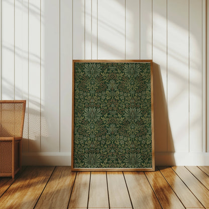 Premium Poster of William Morris Intricate Green Pattern Art Posters
