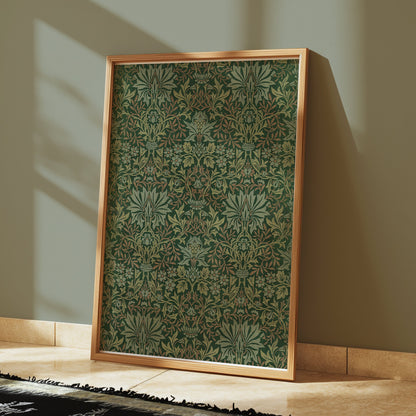 Premium Poster of William Morris Intricate Green Pattern Art Posters