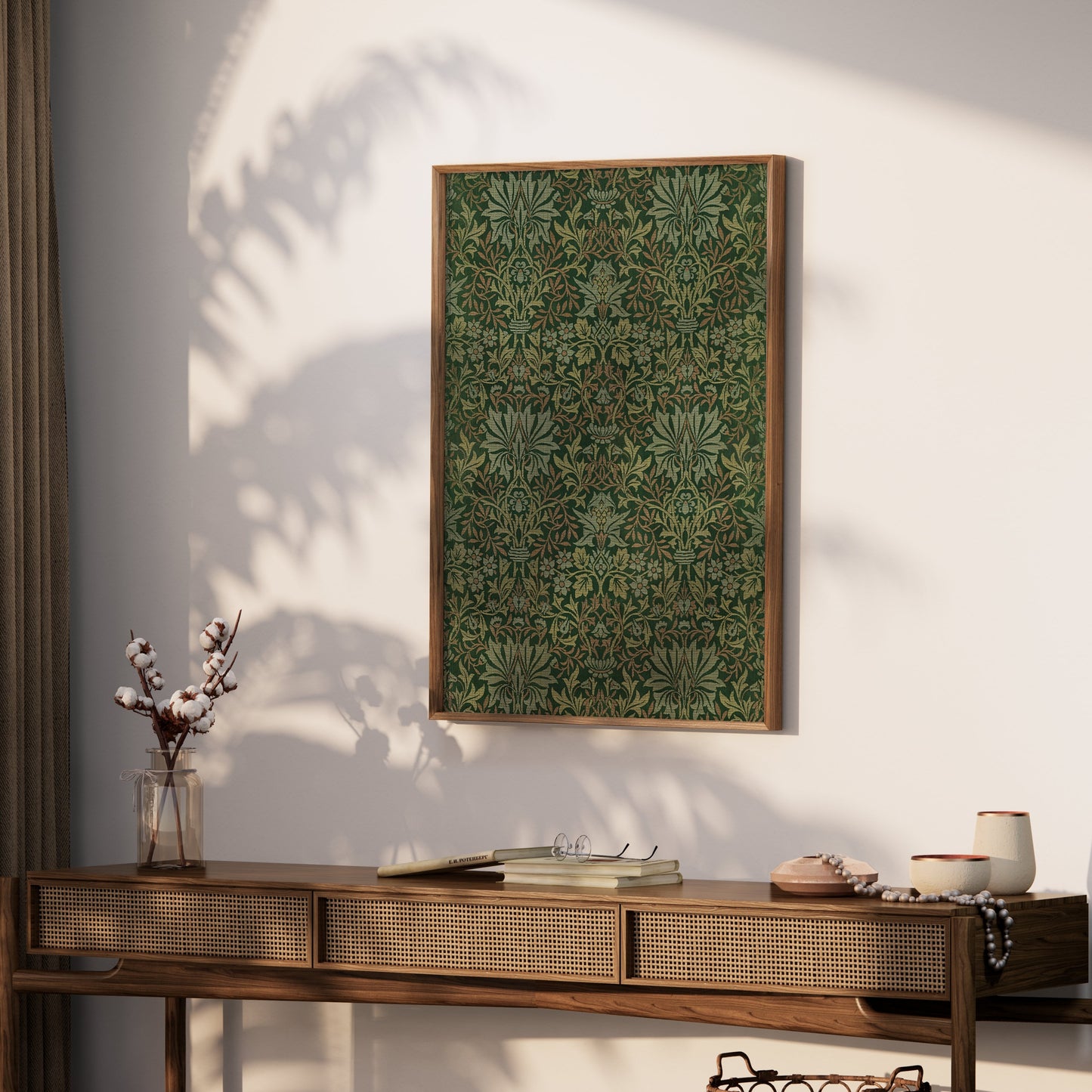 Premium Poster of William Morris Intricate Green Pattern Art Posters
