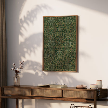 Premium Poster of William Morris Intricate Green Pattern Art Posters