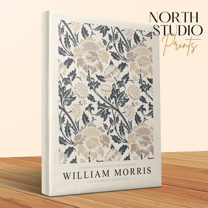 Premium Poster of William Morris Larkspur Illustration Canvas Wraps