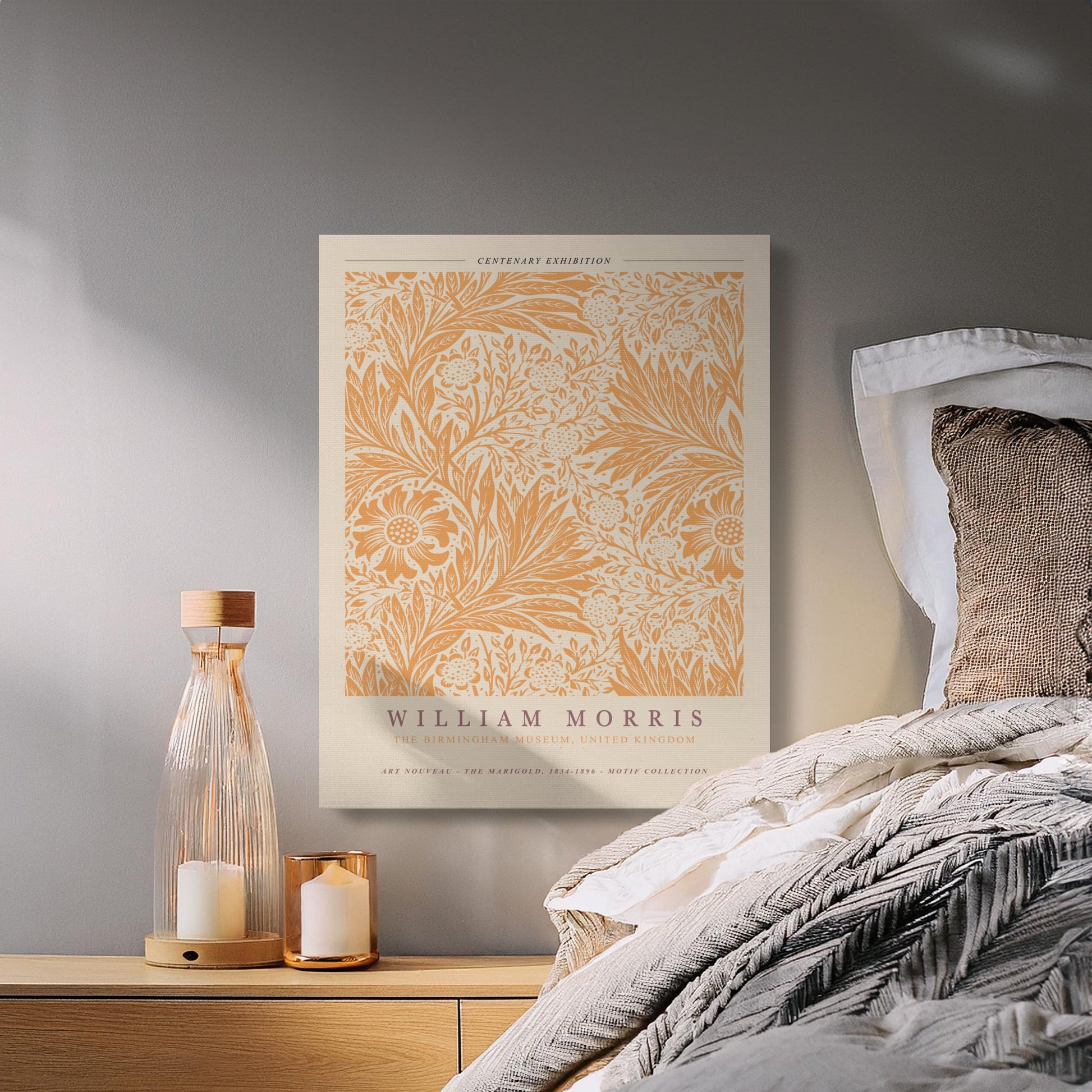 Premium Poster of William Morris Marigold Motif Collection Canvas Wraps