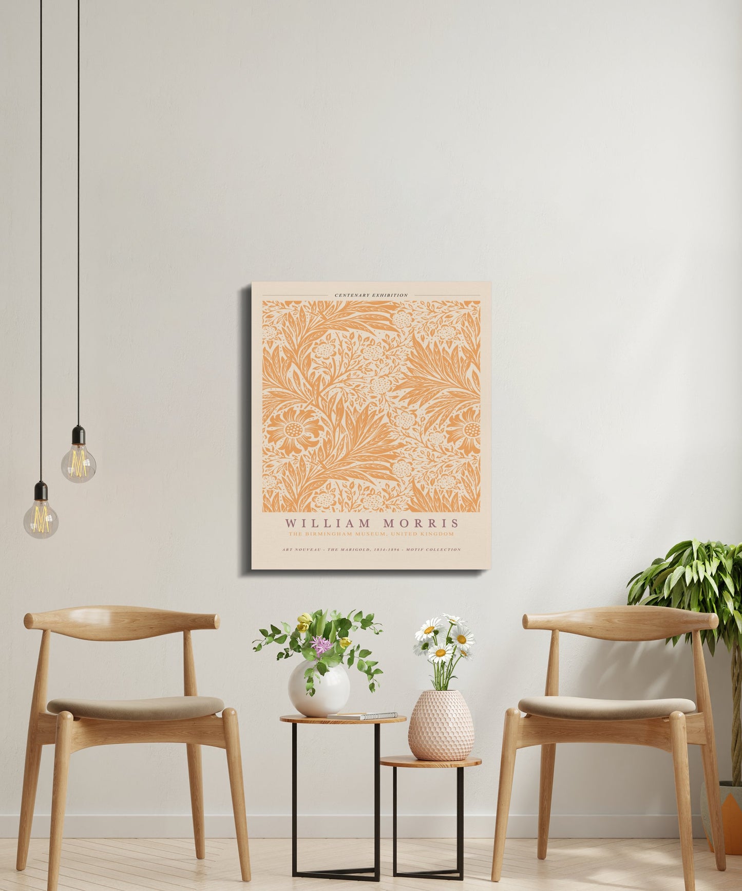 Premium Poster of William Morris Marigold Motif Collection Canvas Wraps