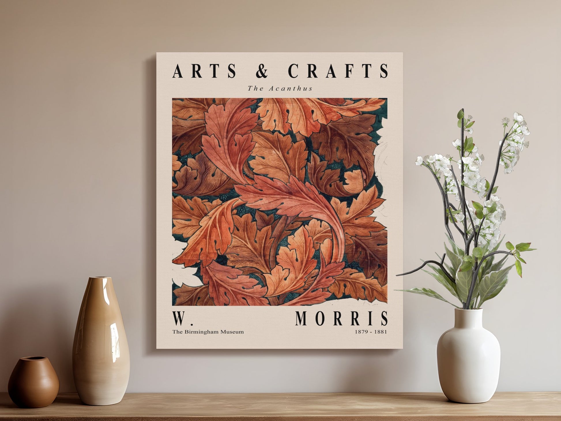 Premium Poster of William Morris The Acanthus Arts Canvas Wraps