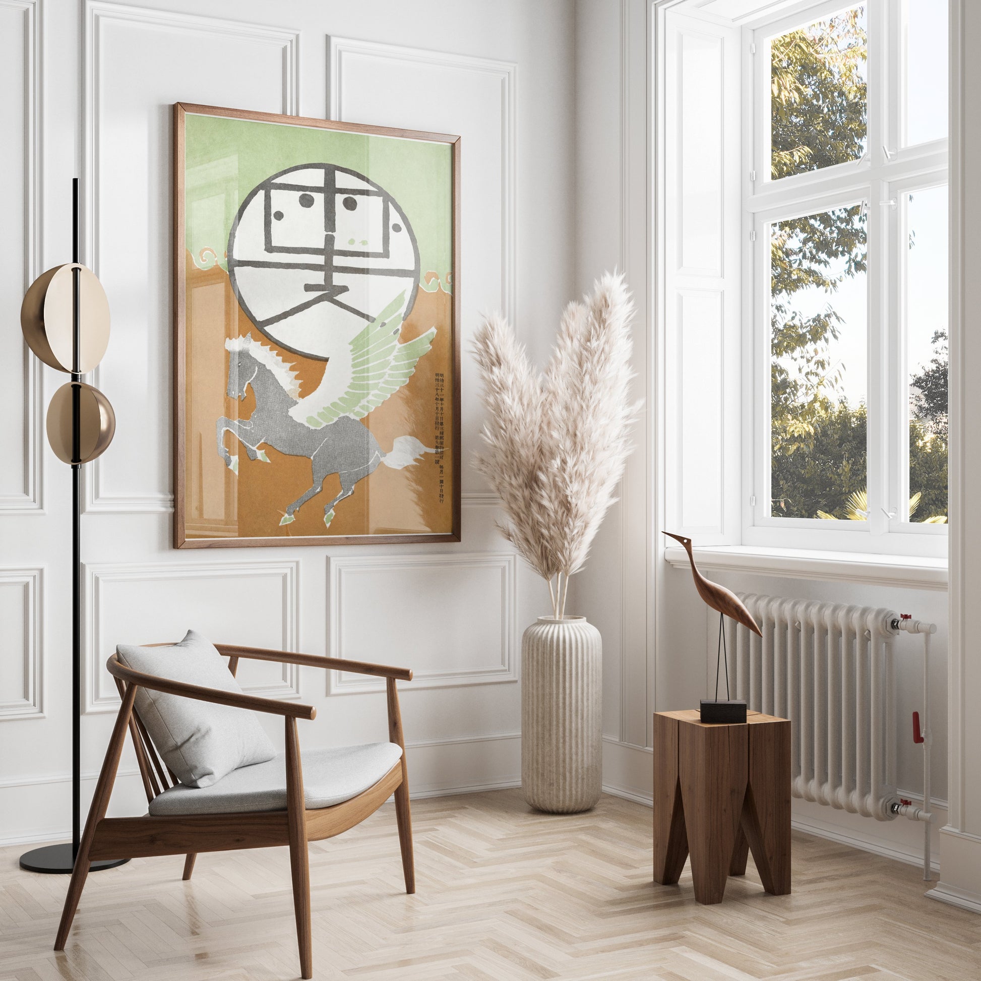 Premium Poster of Winged Horse Japanese Style Art Decorative Posters