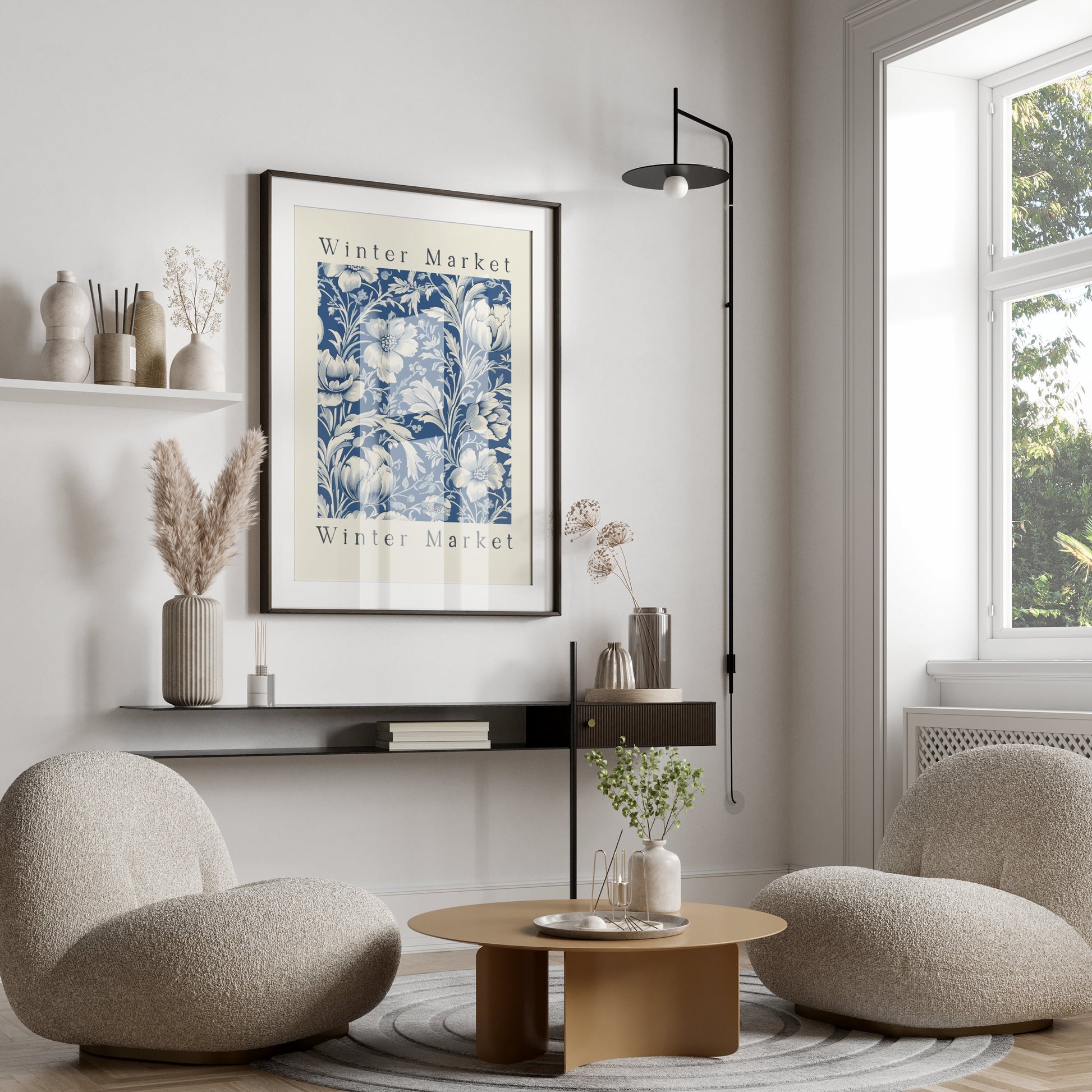 Premium Poster of Winter Market Floral Design Art Posters