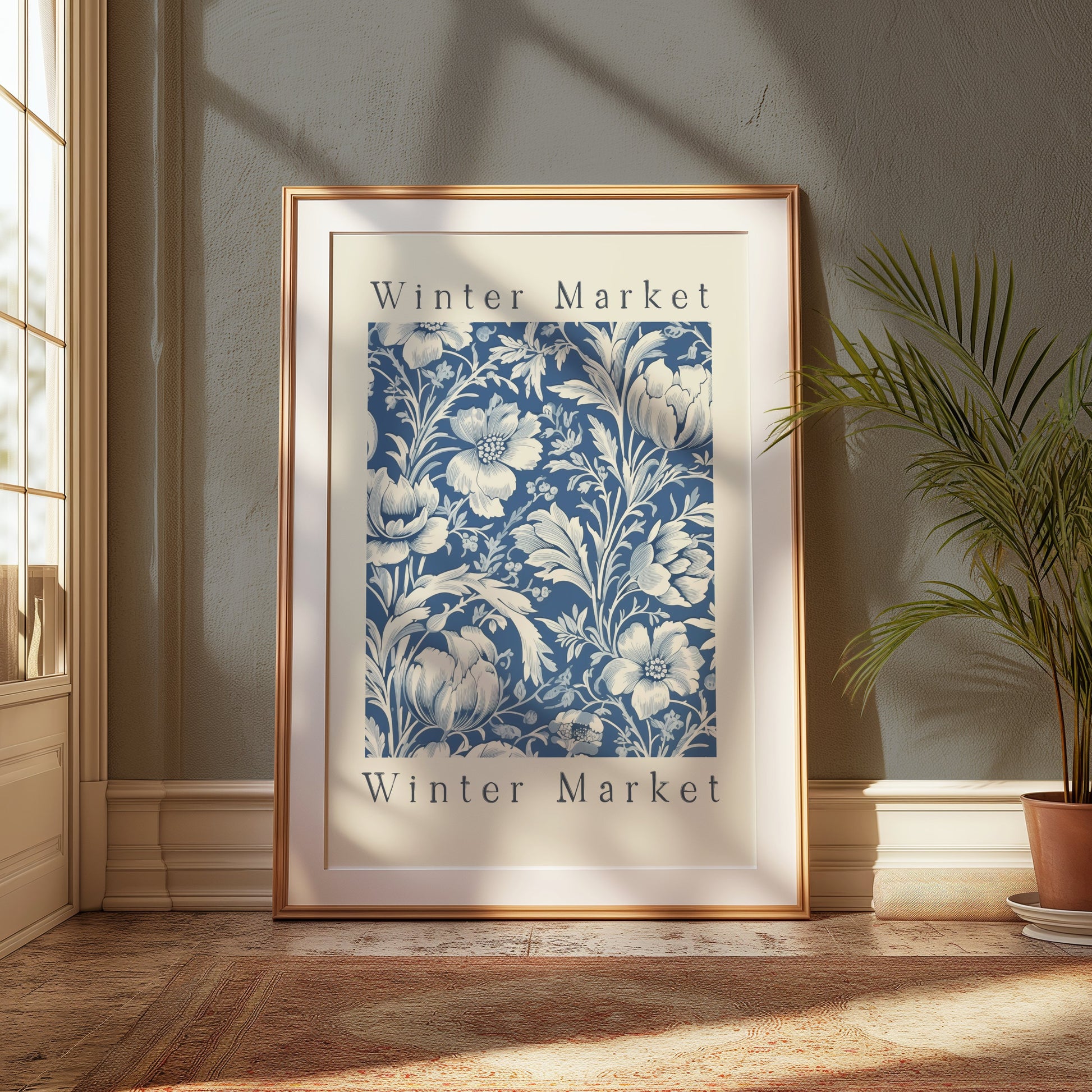 Premium Poster of Winter Market Floral Design Art Posters