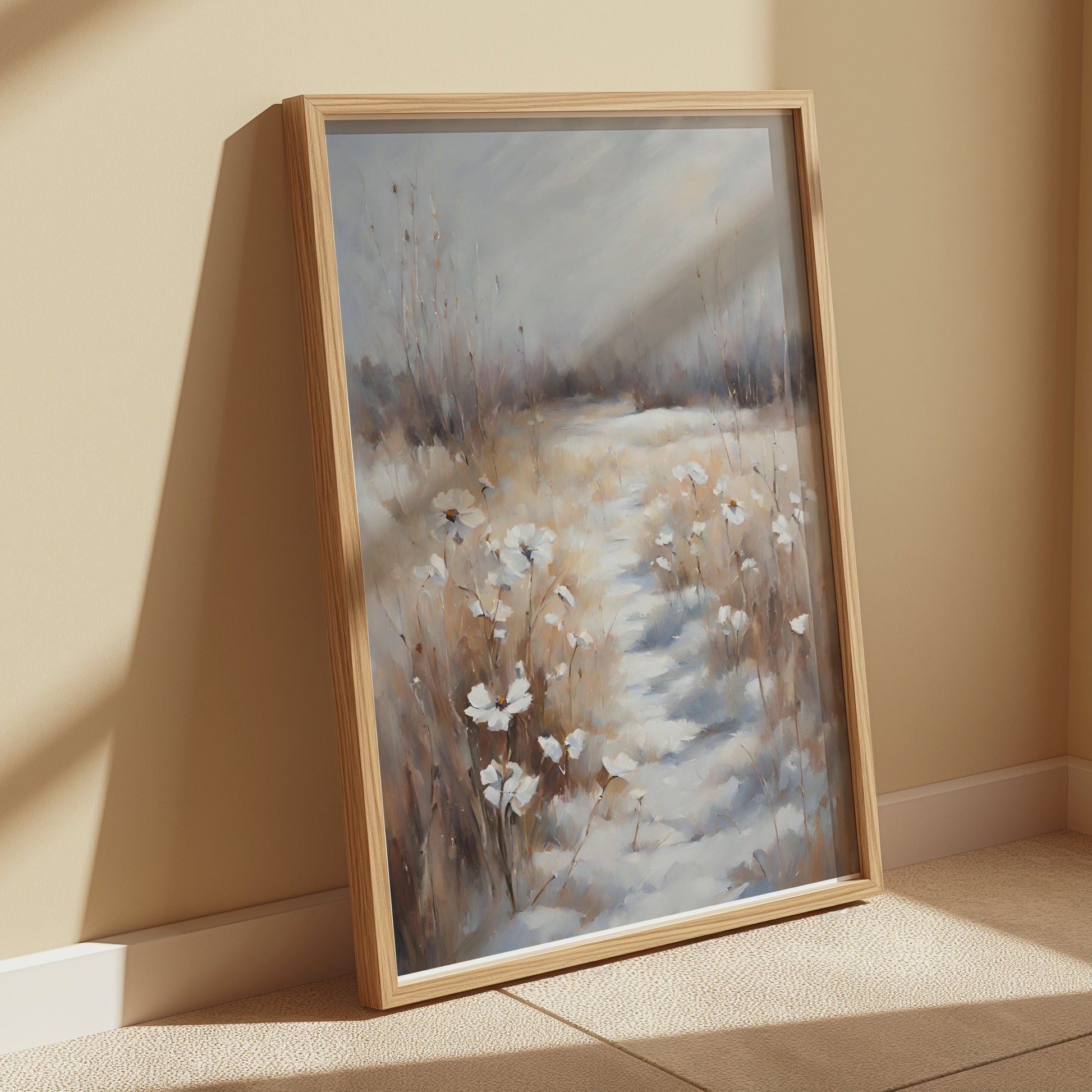 Premium Poster of Winter Pathway in Snowy Landscape Wall Art Posters