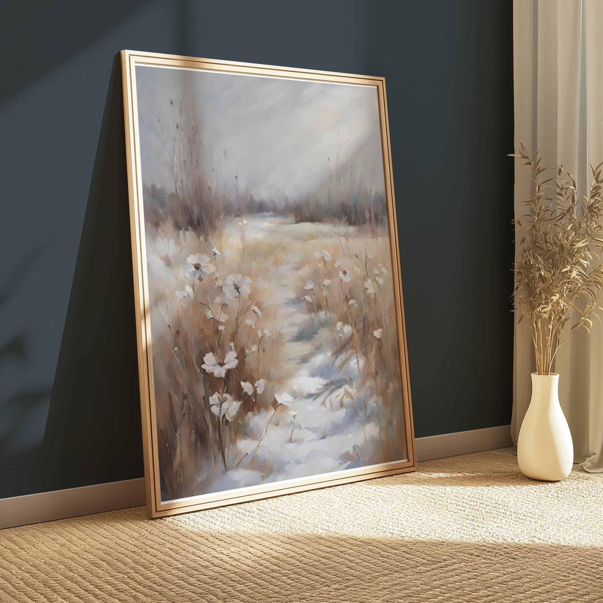 Premium Poster of Winter Pathway in Snowy Landscape Wall Art Posters
