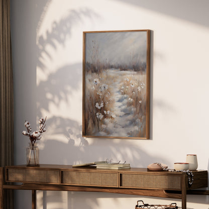 Premium Poster of Winter Pathway in Snowy Landscape Wall Art Posters