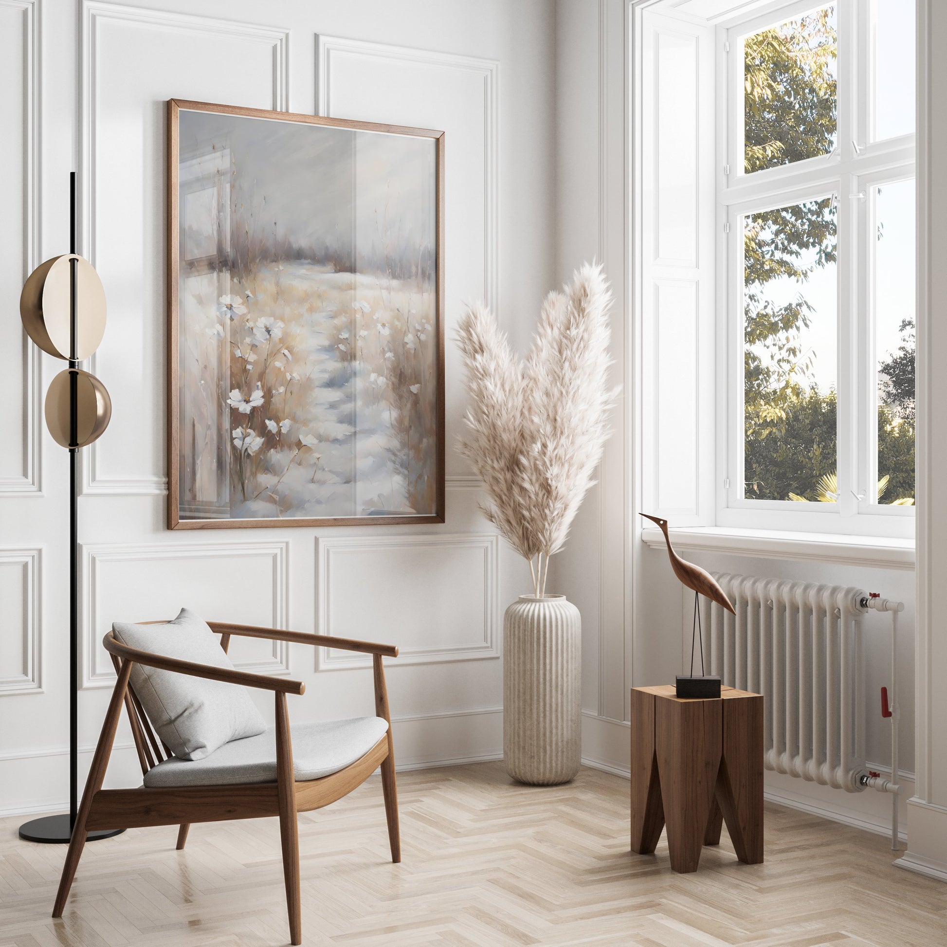 Premium Poster of Winter Pathway in Snowy Landscape Wall Art Posters