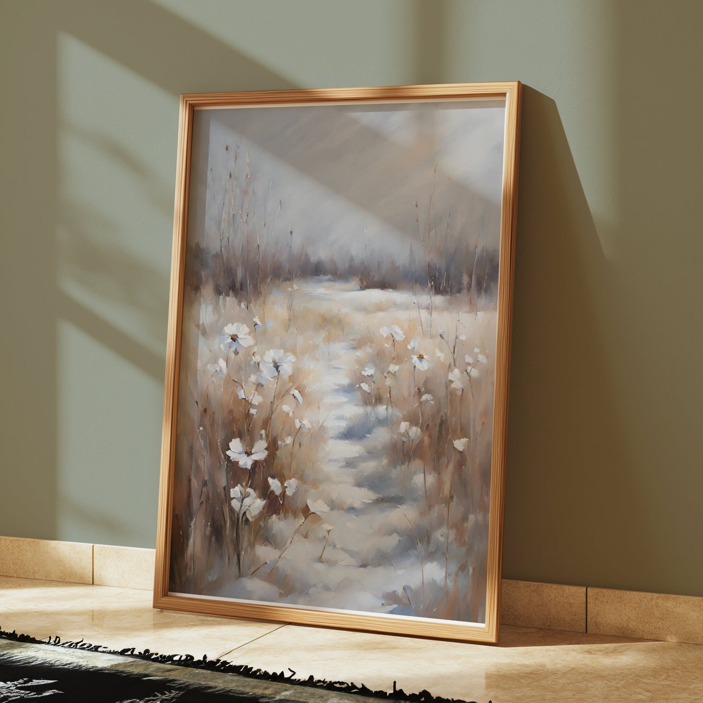 Premium Poster of Winter Pathway in Snowy Landscape Wall Art Posters