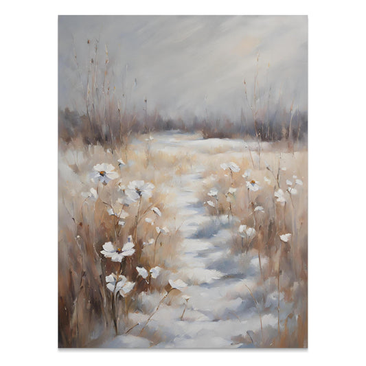 Premium Poster of Winter Pathway in Snowy Landscape Wall Art Posters