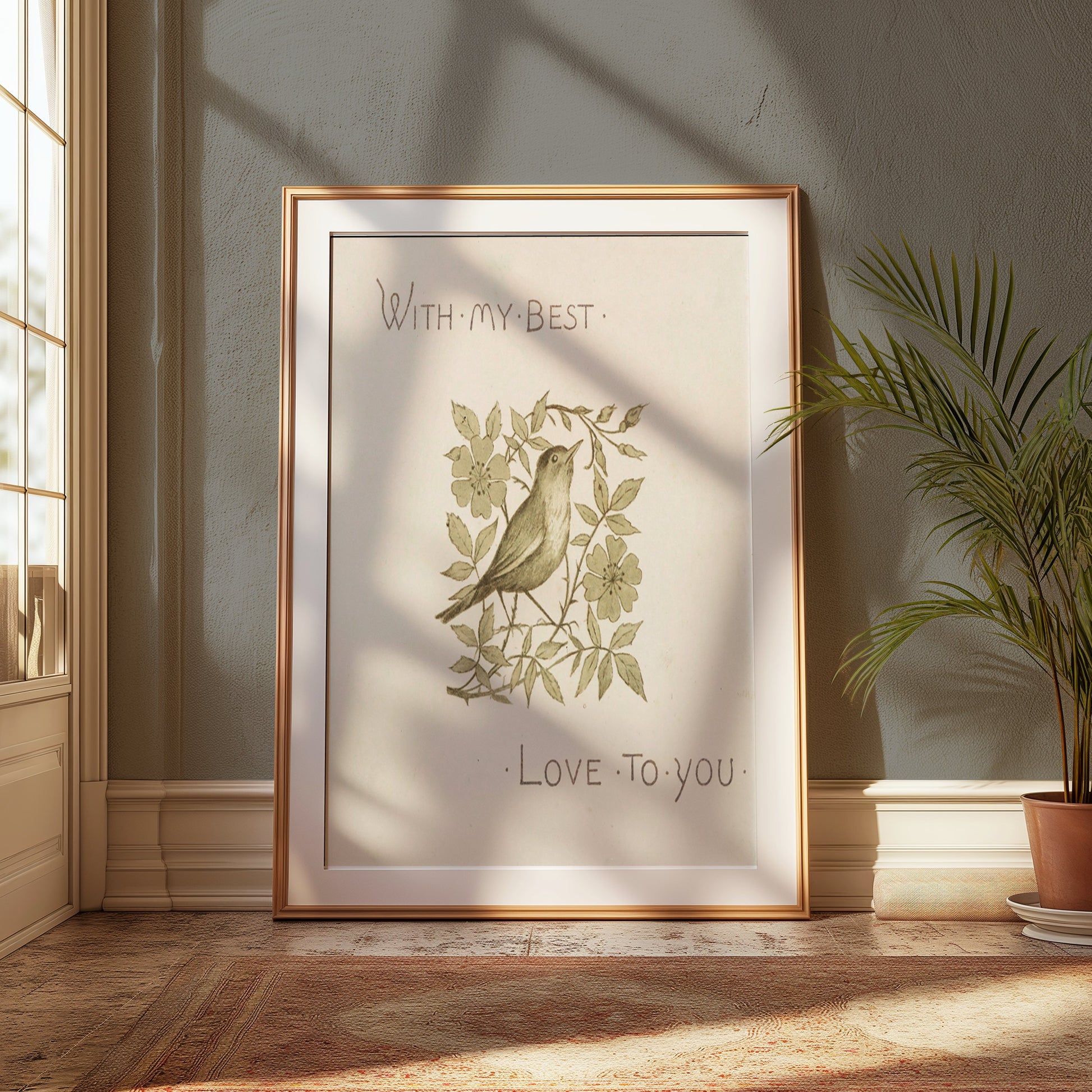 Premium Poster of With My Best Love To You Bird Art Print Posters