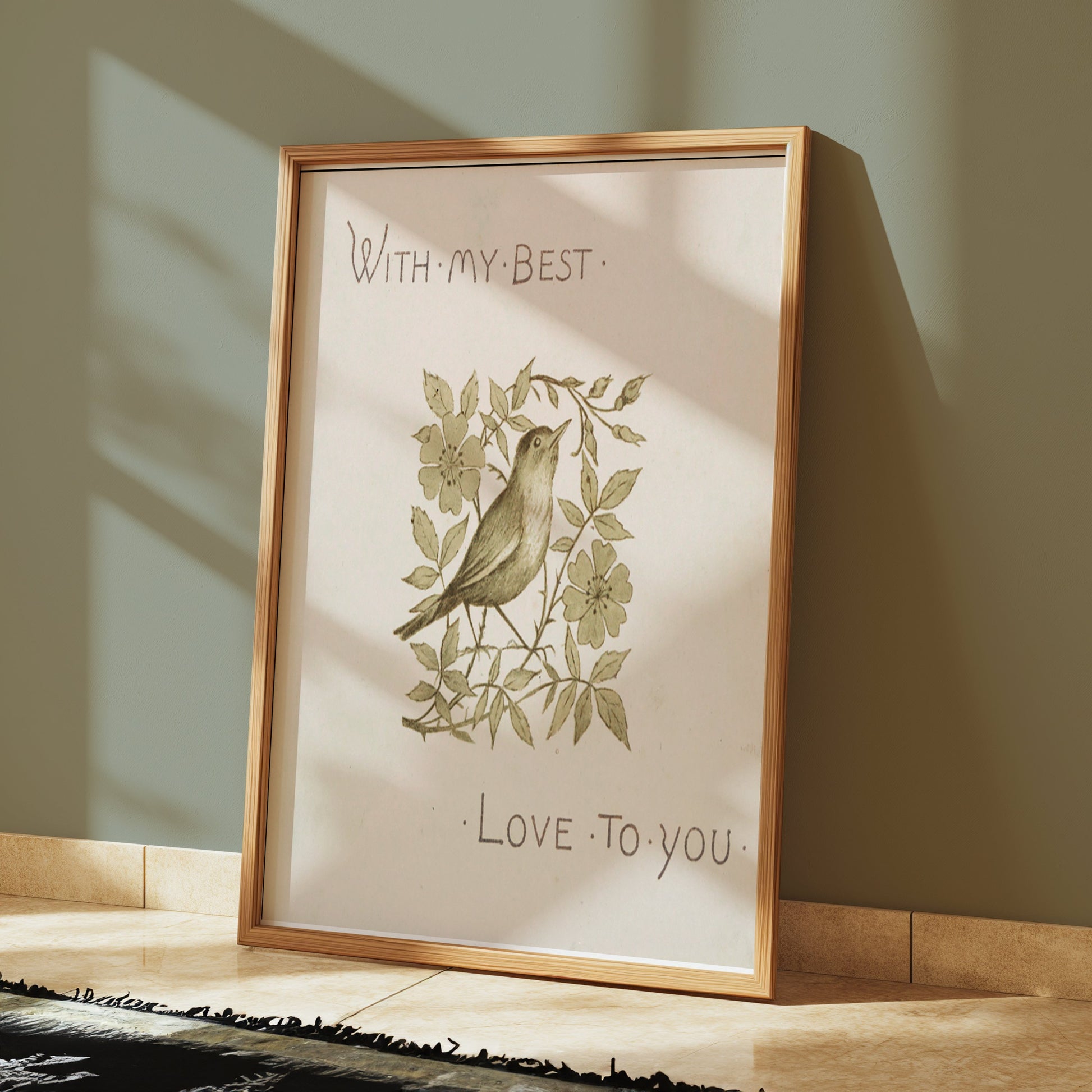 Premium Poster of With My Best Love To You Bird Art Print Posters