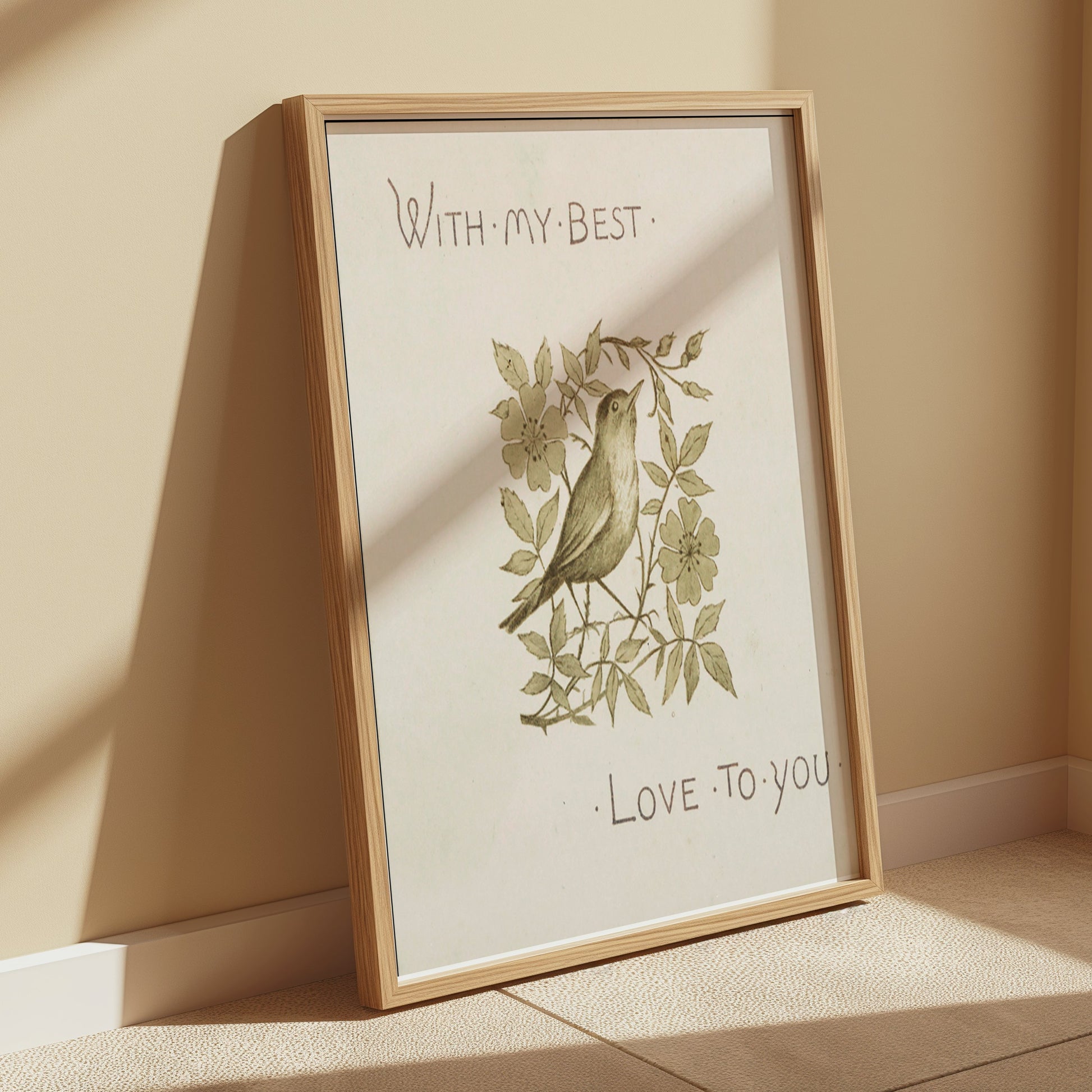 Premium Poster of With My Best Love To You Bird Art Print Posters