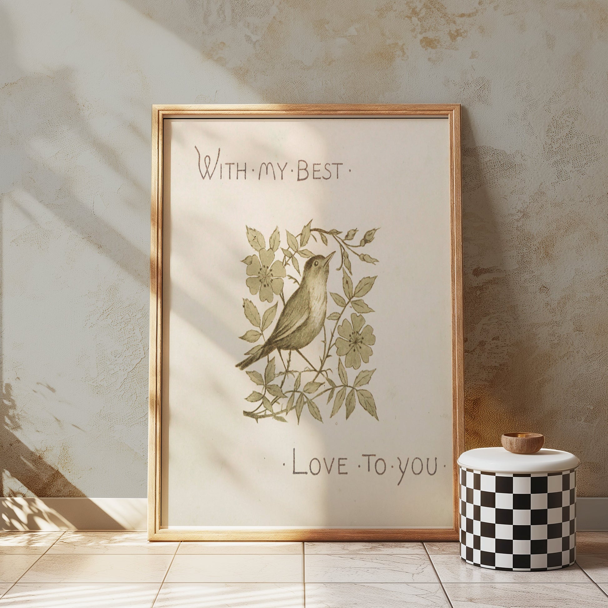 Premium Poster of With My Best Love To You Bird Art Print Posters
