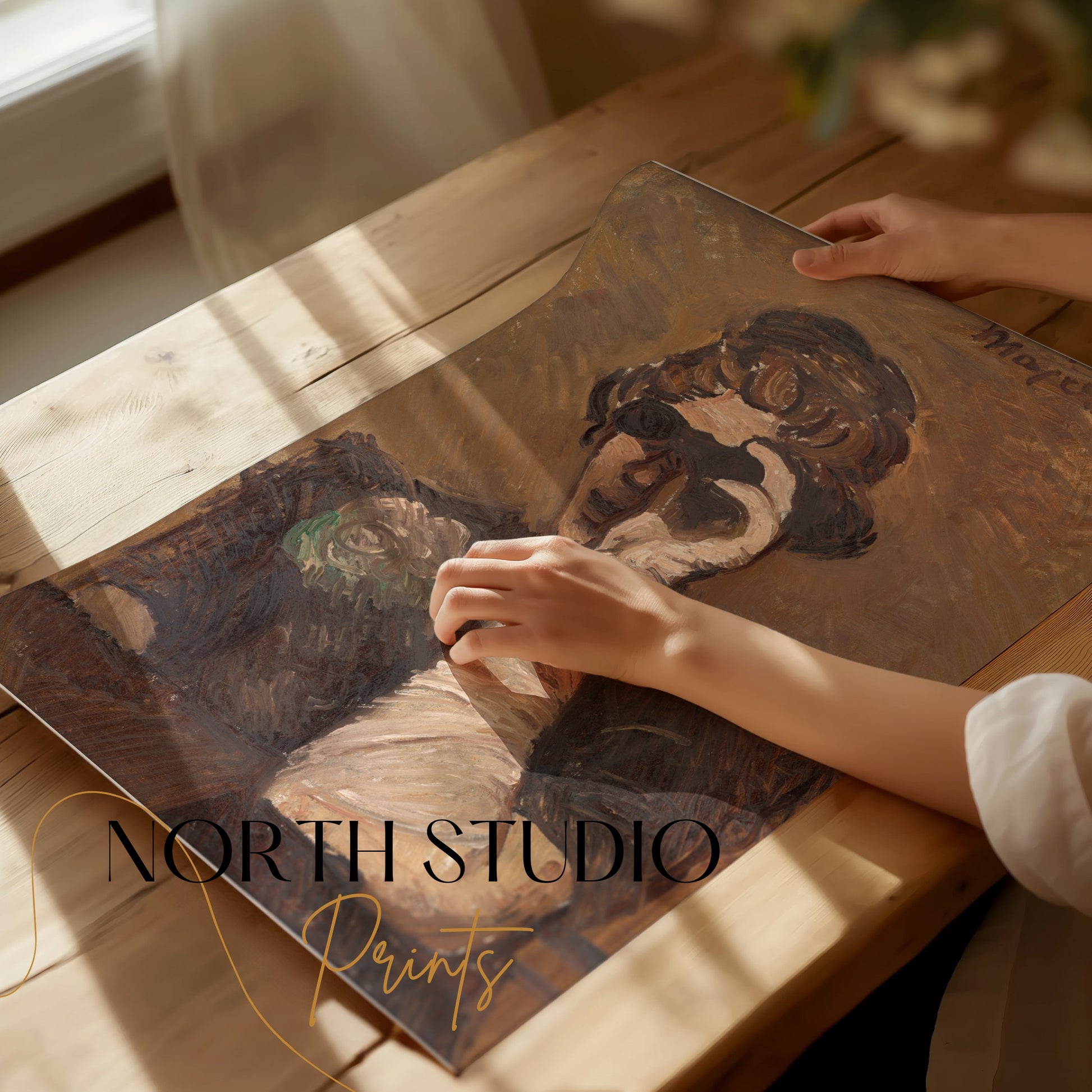 Premium Poster of Woman Wearing Gloves and Binoculars Art Posters