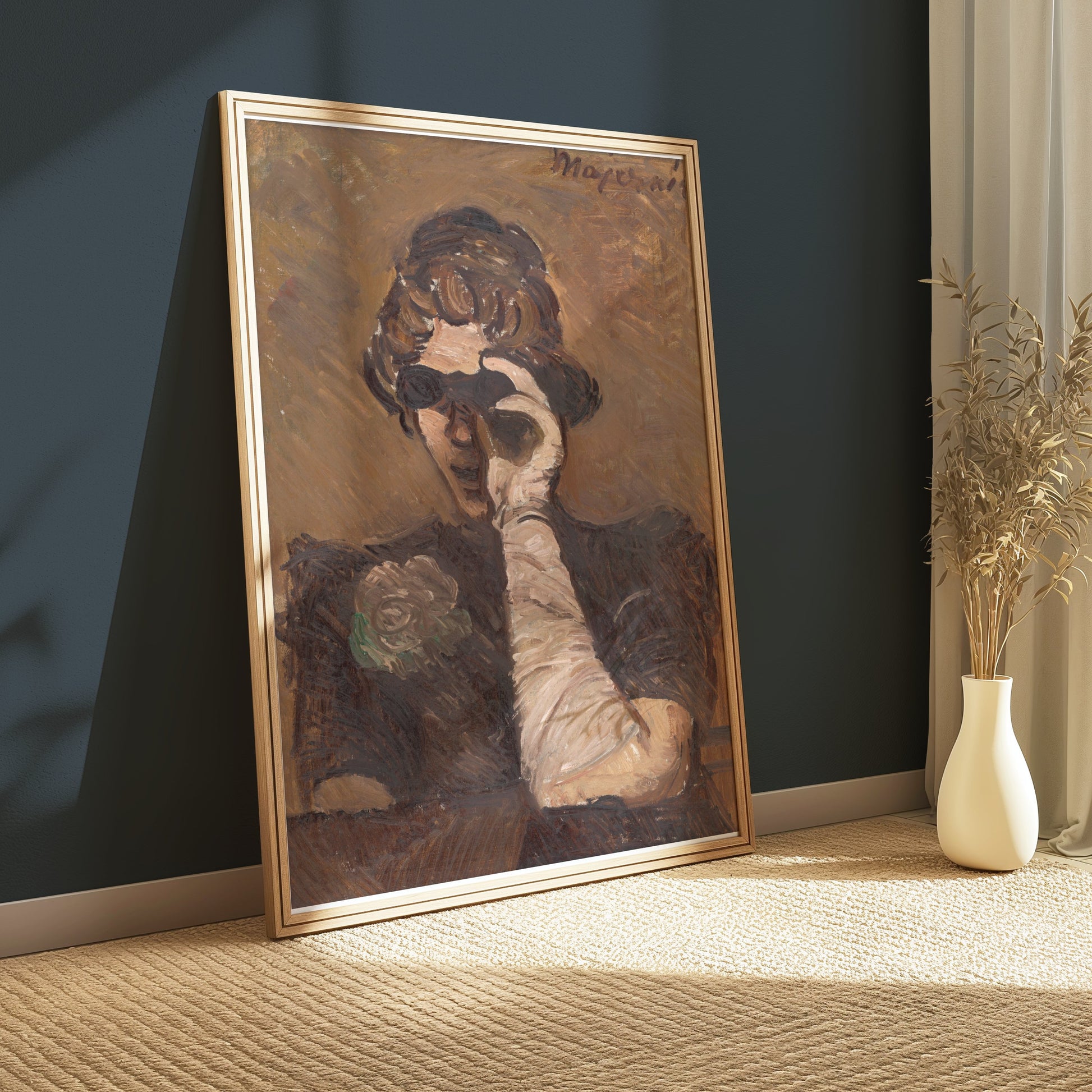Premium Poster of Woman Wearing Gloves and Binoculars Art Posters