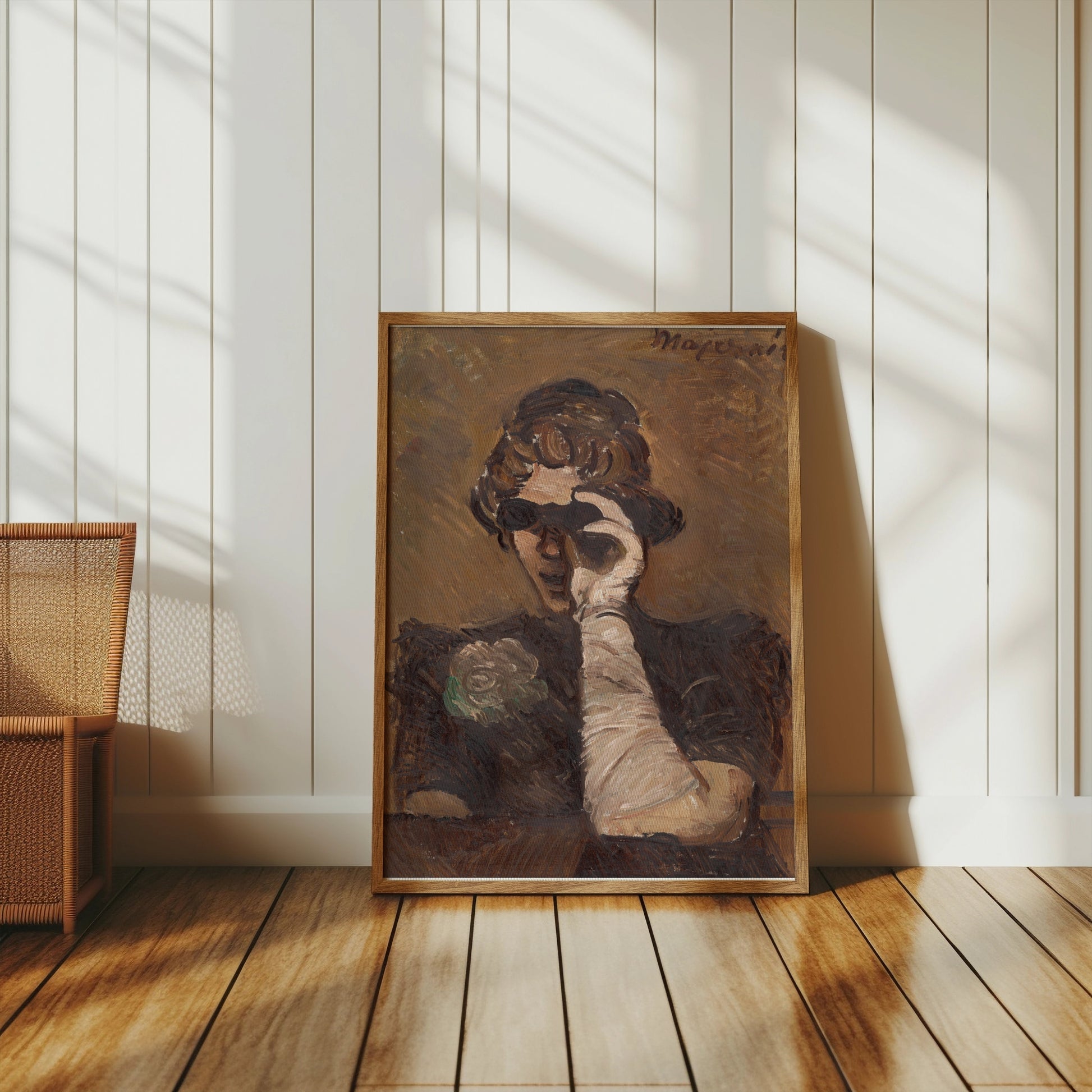Premium Poster of Woman Wearing Gloves and Binoculars Art Posters