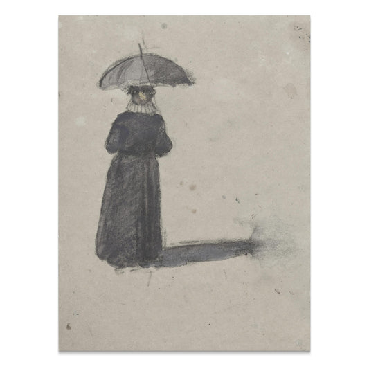 Premium Poster of Woman with Umbrella Shadow Striking Art Posters