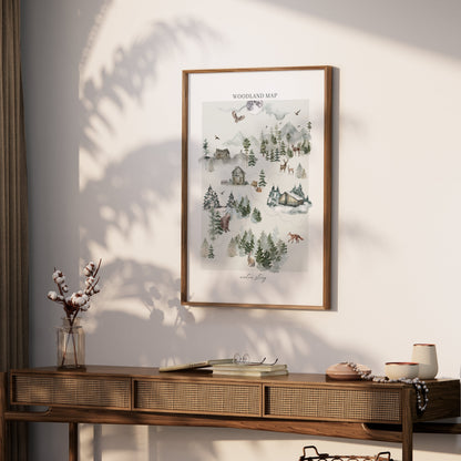 Premium Poster of Woodland Map Winter Story Posters