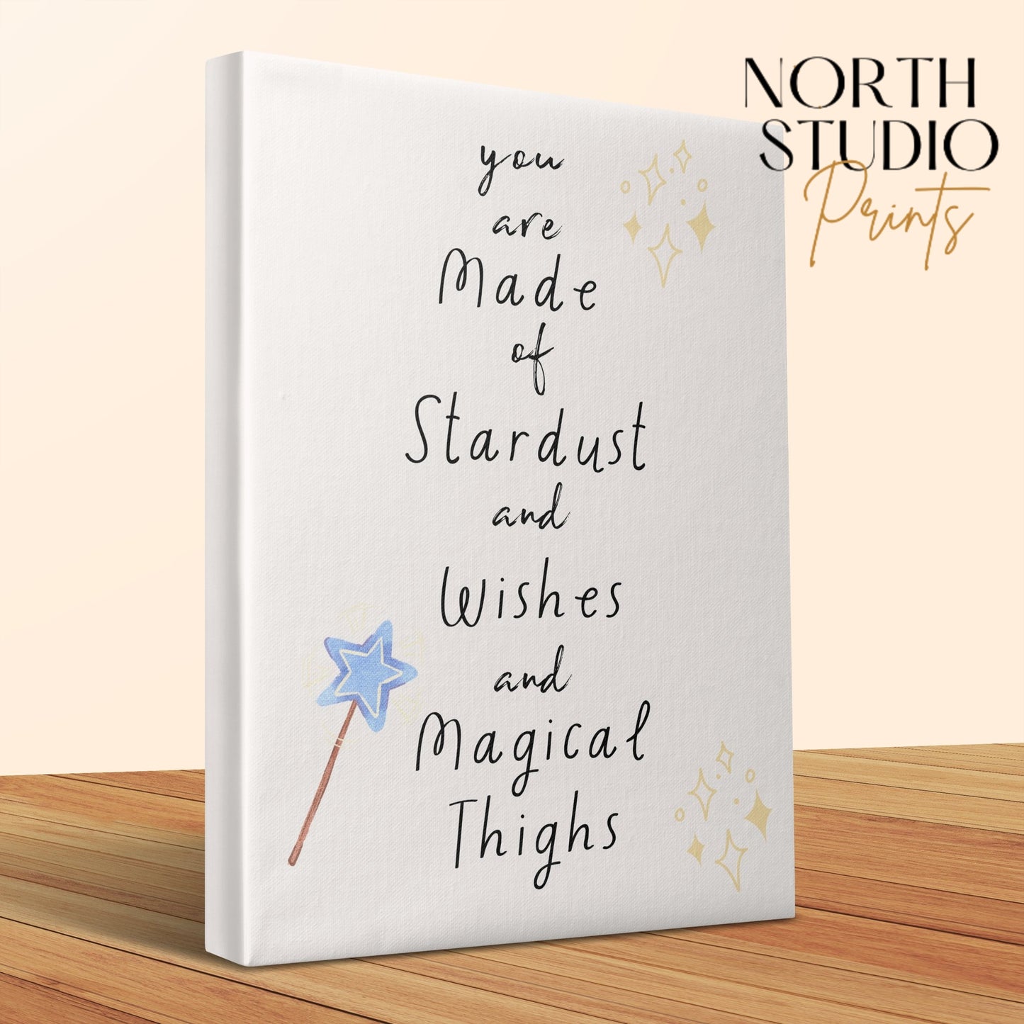 Premium Poster of You Are Made of Stardust and Wishes Canvas Wraps
