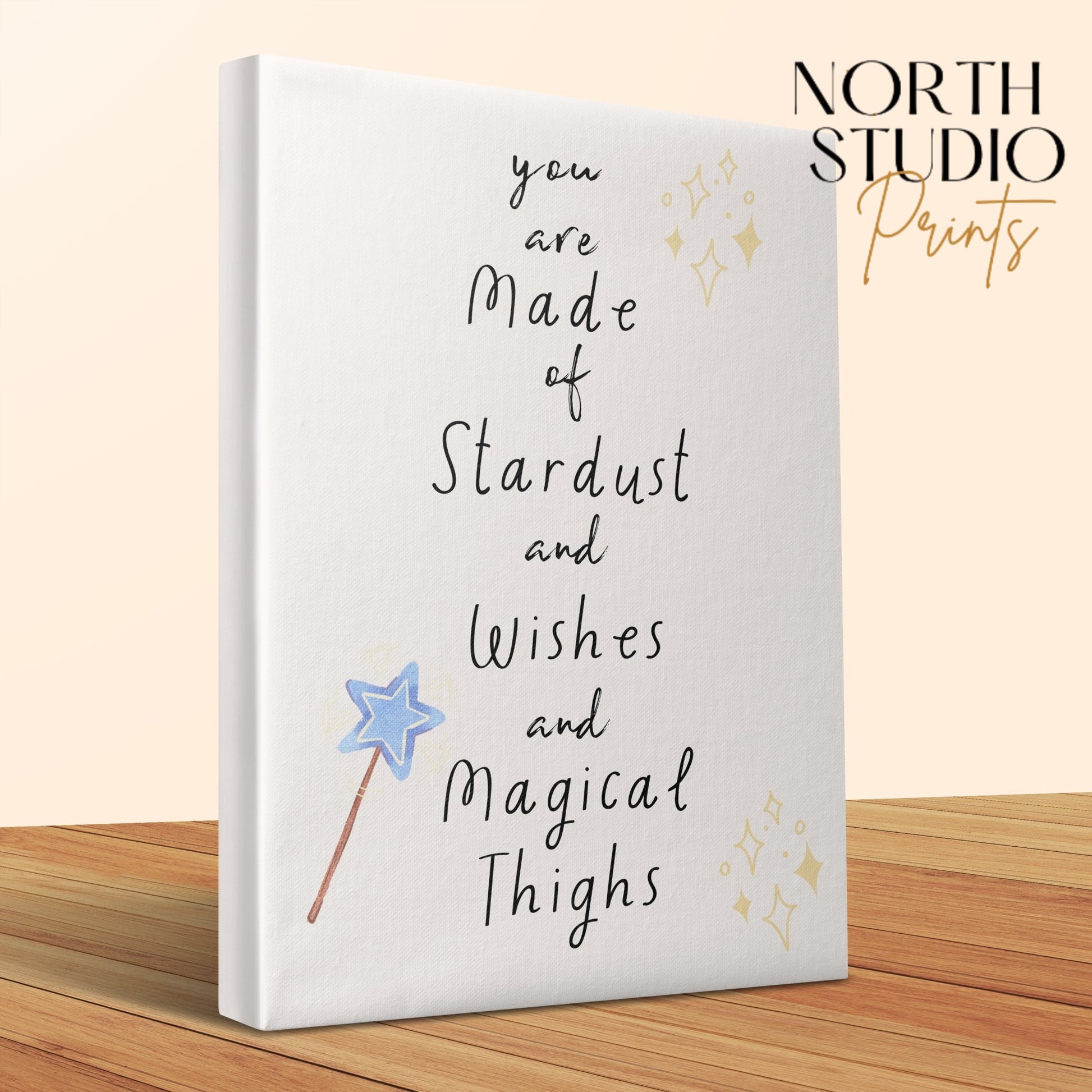 Premium Poster of You Are Made of Stardust and Wishes Canvas Wraps