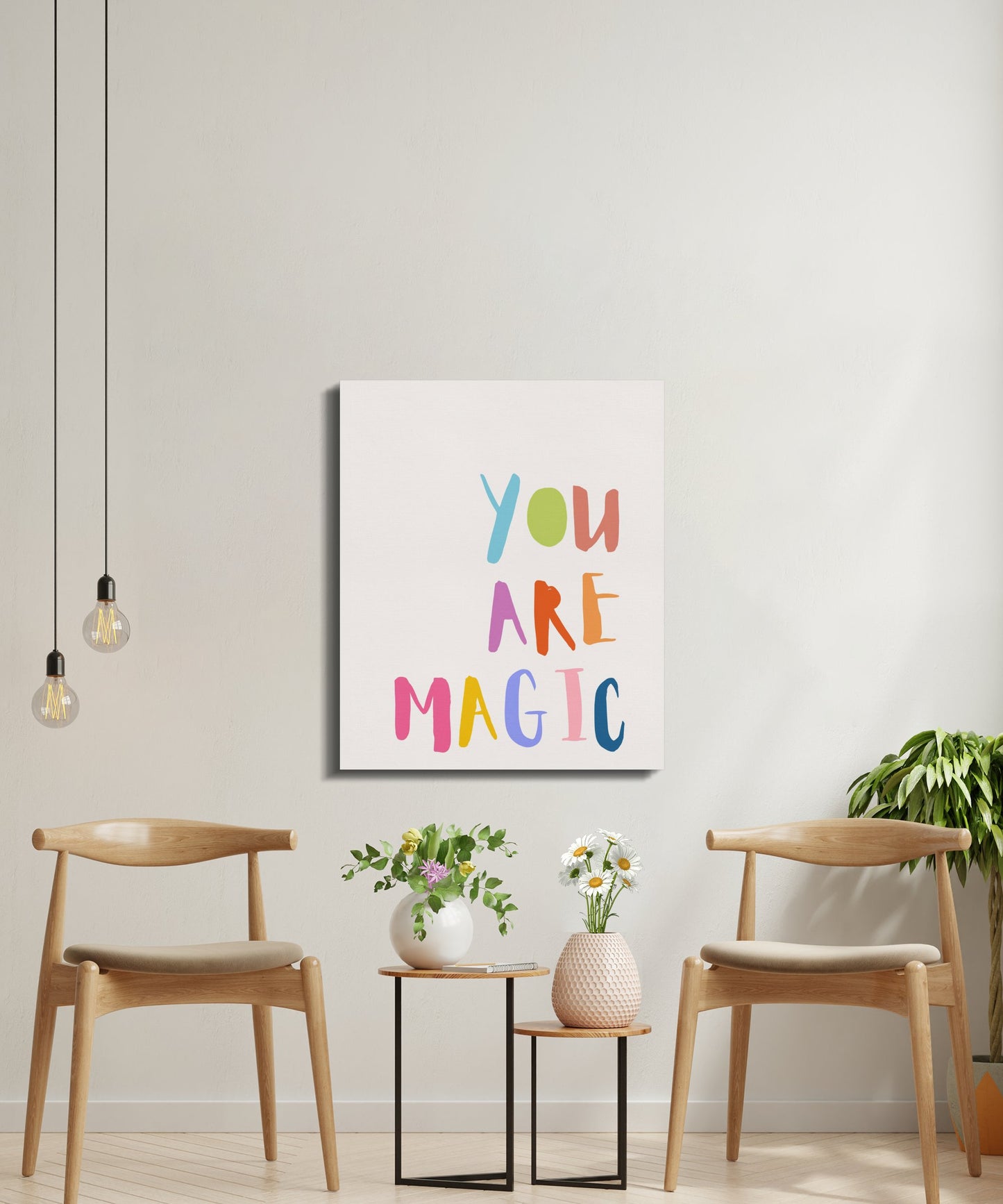 Premium Poster of You Are Magic Colorful Letters Nursery Canvas Wraps