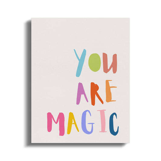 Premium Poster of You Are Magic Colorful Letters Nursery Canvas Wraps