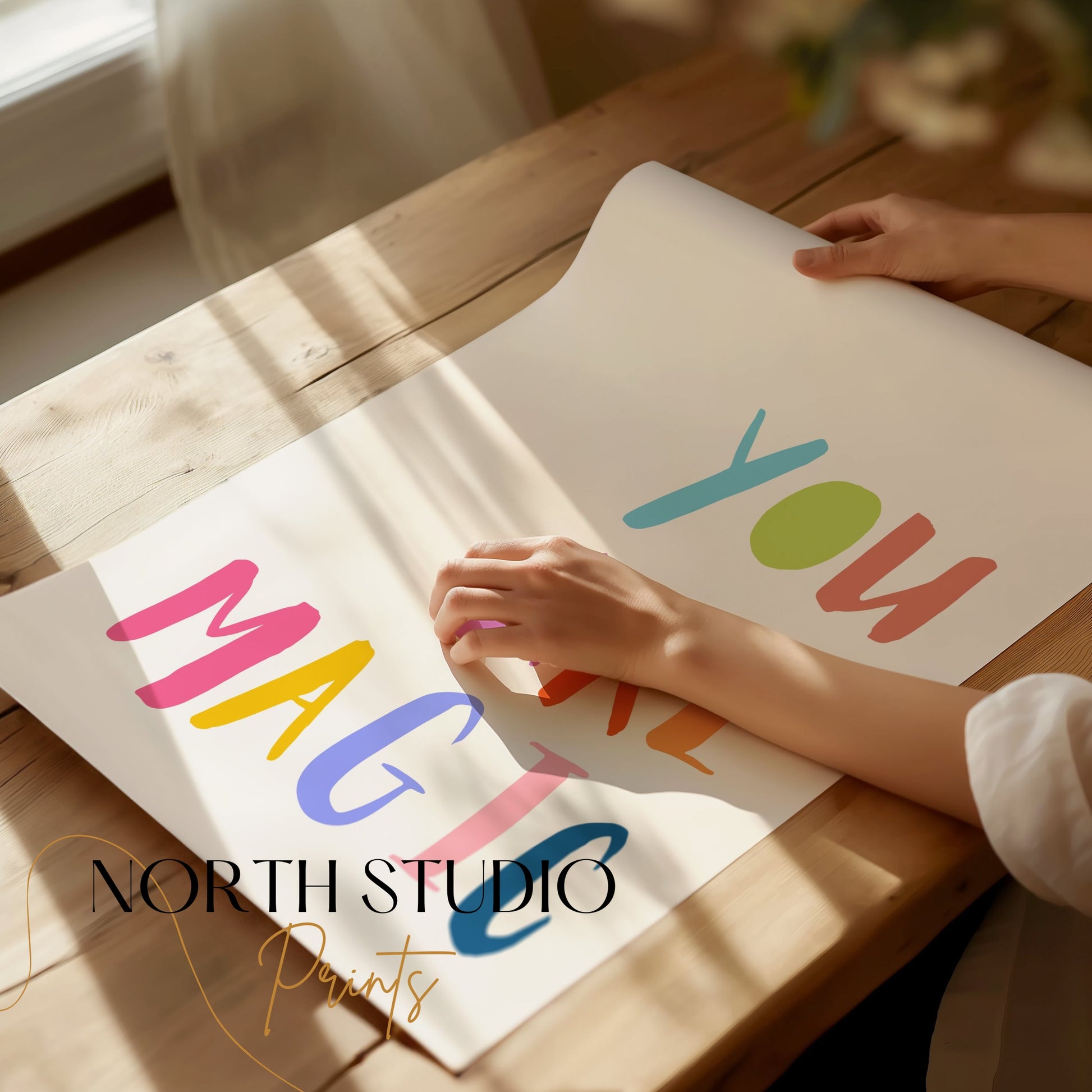 Premium Poster of You Are Magic Colorful Typography Inspirational Posters