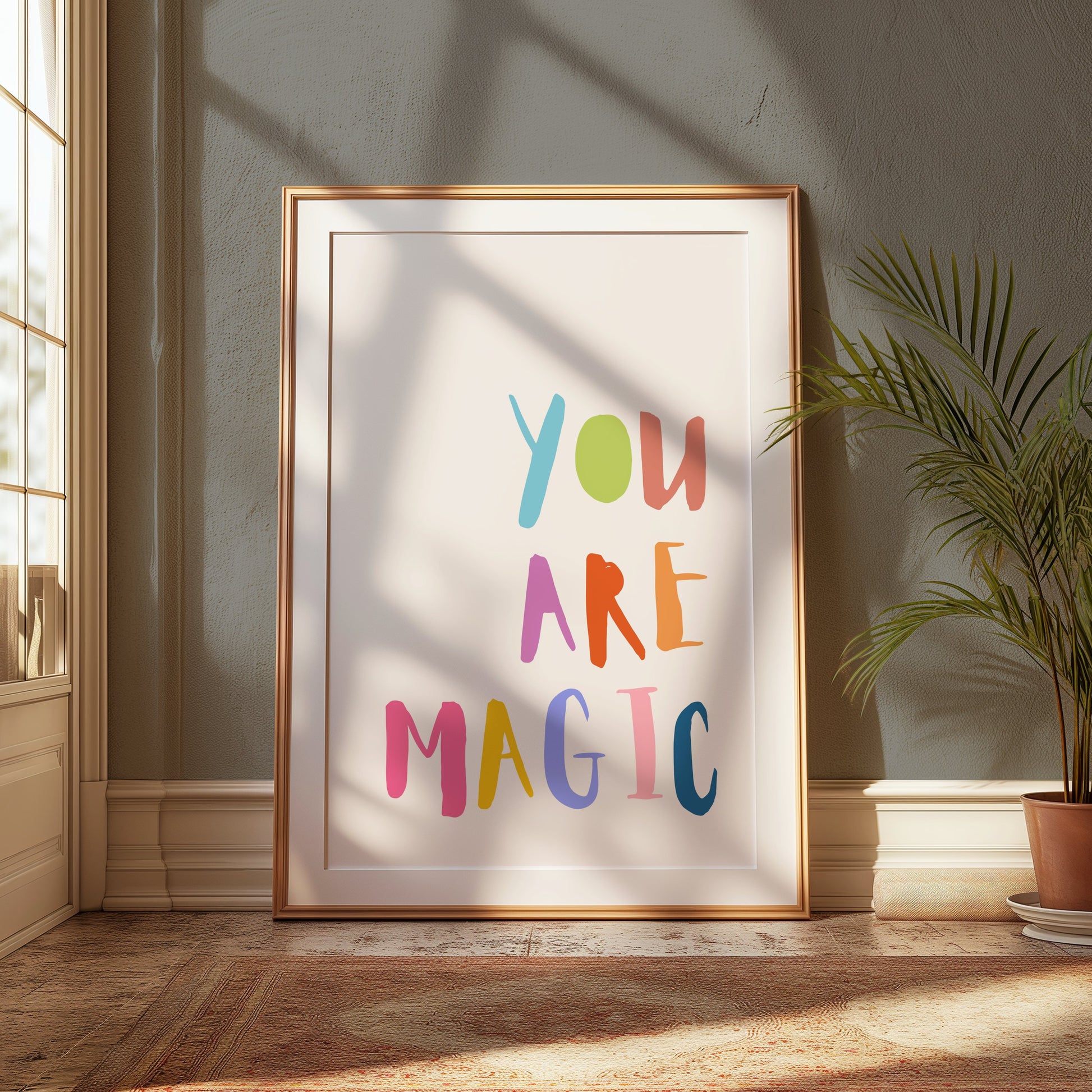 Premium Poster of You Are Magic Colorful Typography Inspirational Posters