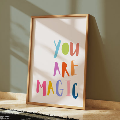 Premium Poster of You Are Magic Colorful Typography Inspirational Posters